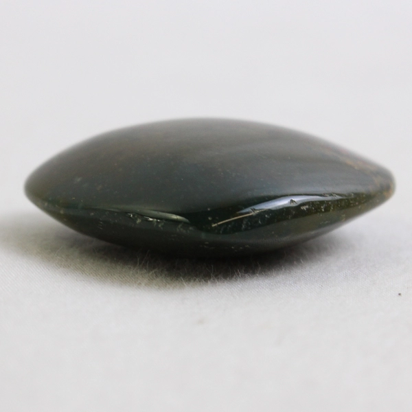 Polished Heart-Shaped Bloodstone Pendant 1.5"