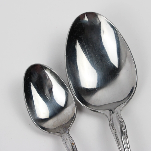 Lot Of 5 Oneida Silver Malmaison (Stainless) Flatware Serving Spoon 4 Teaspoons