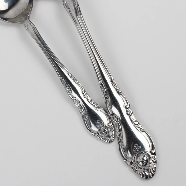 Lot Of 5 Oneida Silver Malmaison (Stainless) Flatware Serving Spoon 4 Teaspoons