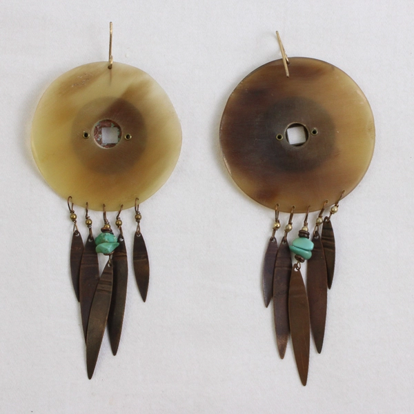 Chinese Coin Boho-Style Dangle Drop Earrings