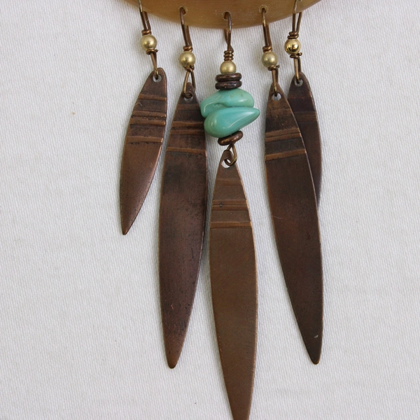 Chinese Coin Boho-Style Dangle Drop Earrings