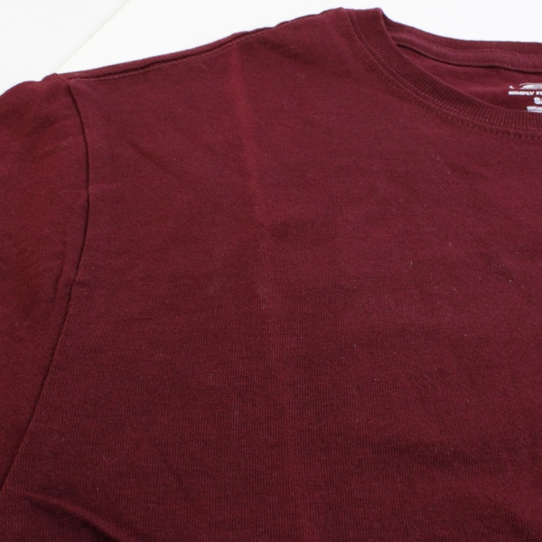 Simply For Sports Maroon Red T-Shirt Men's Size Small FLAWED
