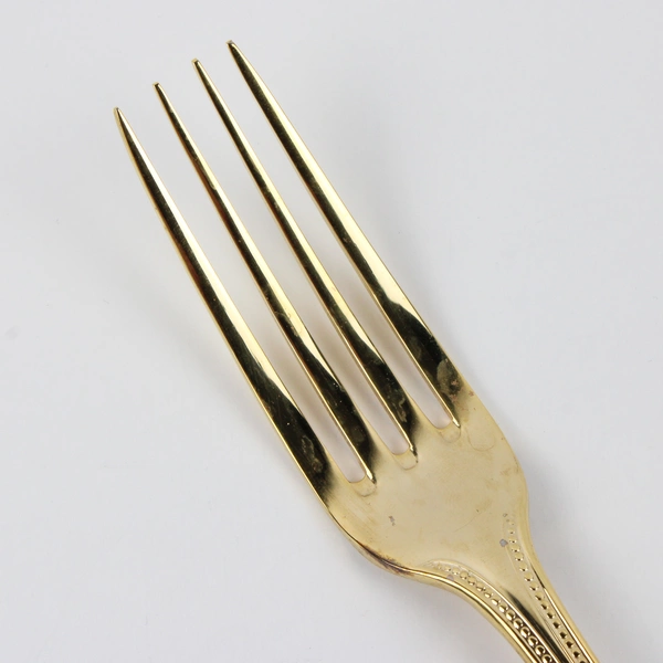 Lot Of 4 Towle Silver Gold Bateman (Gold Electroplate) Flatware Dinner Forks 8"