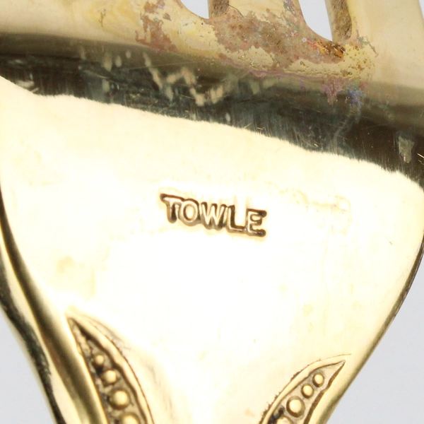 Lot Of 4 Towle Silver Gold Bateman (Gold Electroplate) Flatware Dinner Forks 8"