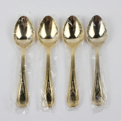 Lot Of 4 Towle Silver Gold Bateman (Gold Electroplate) Flatware Soup Spoons