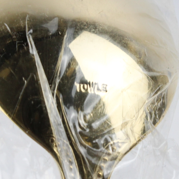 Lot Of 4 Towle Silver Gold Bateman (Gold Electroplate) Flatware Soup Spoons