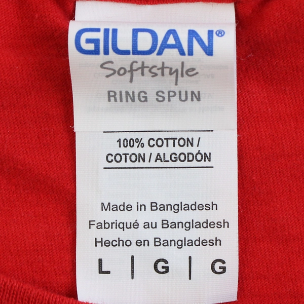 Gildan Softstyle Solid Red Short-Sleeve Cotton T-Shirt Men's Size Large