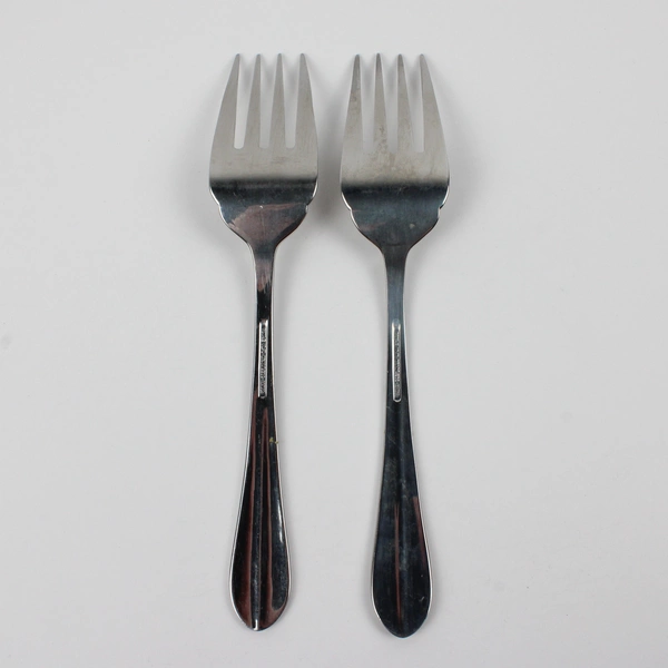 Lot Of 2 Towle Silver Diamond Antique-Gloss (Stainless) Serving Forks 9.25" Long