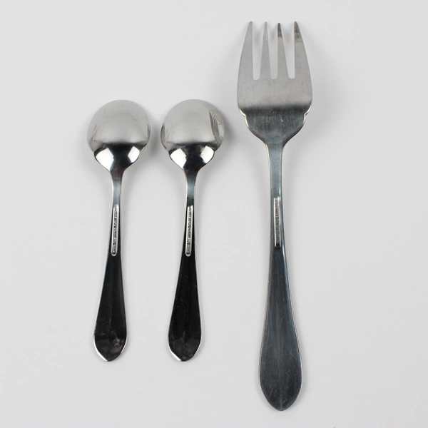 Lot Of 3 Towle Silver Diamond Antique-Gloss (Stainless) Serving Fork 2 Spoons