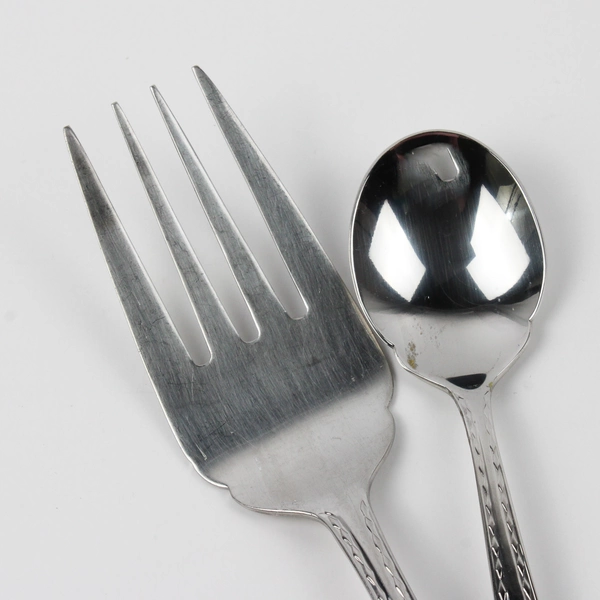 Lot Of 3 Towle Silver Diamond Antique-Gloss (Stainless) Serving Fork 2 Spoons