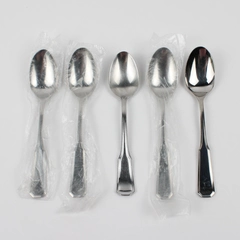 Lot Of 5 Towle Silver Kensington (Stainless) Flatware Soup Spoons 7.25" Long