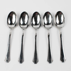 Lot Of 5 Towle Silver Empire (Stainless) Flatware Soup Spoons 7.75" Long