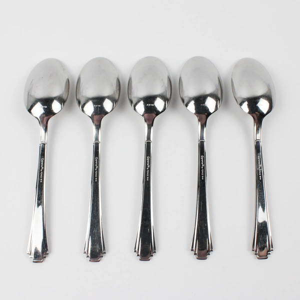 Lot Of 5 Towle Silver Empire (Stainless) Flatware Soup Spoons 7.75" Long