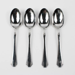Lot Of 4 Towle Silver Empire (Stainless) Flatware Soup Spoons 7.75" Long