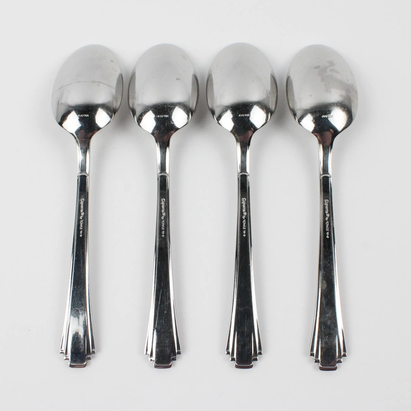 Lot Of 4 Towle Silver Empire (Stainless) Flatware Soup Spoons 7.75" Long