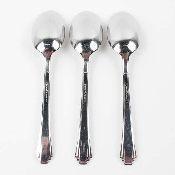 Lot Of 3 Towle Silver Empire (Stainless) Flatware Soup Spoons 7.75" Long