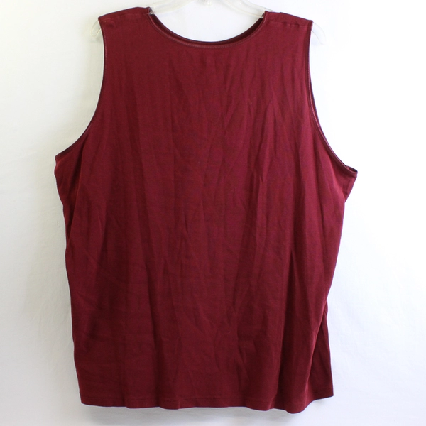 CJ Banks Maroon Red Cotton Tank Top Women's Size 3X