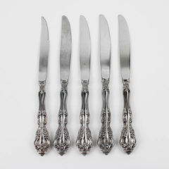 Lot Of 5 Oneida Silver Brahms (Stainless) Flatware Dinner Knives Steak Knives