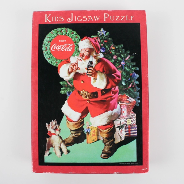 Vintage Hallmark Coca Cola Santa Kid's Christmas Jigsaw Puzzle 2001 60 Pieces