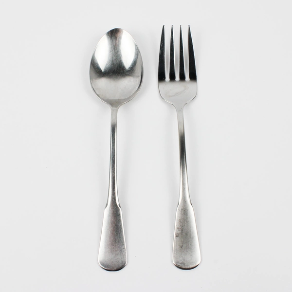 Lot Of 2 Oneida Silver Independence (Stainless) Flatware Serving Fork & Spoon