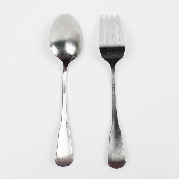 Lot Of 2 Oneida Silver Independence (Stainless) Flatware Serving Fork & Spoon