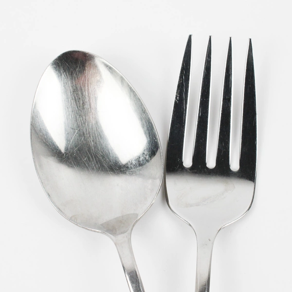 Lot Of 2 Oneida Silver Independence (Stainless) Flatware Serving Fork & Spoon