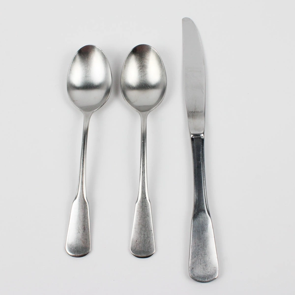 Lot Of 3 Oneida Silver Independence Stainless Steel Flatware 2 Soup Spoon Knife