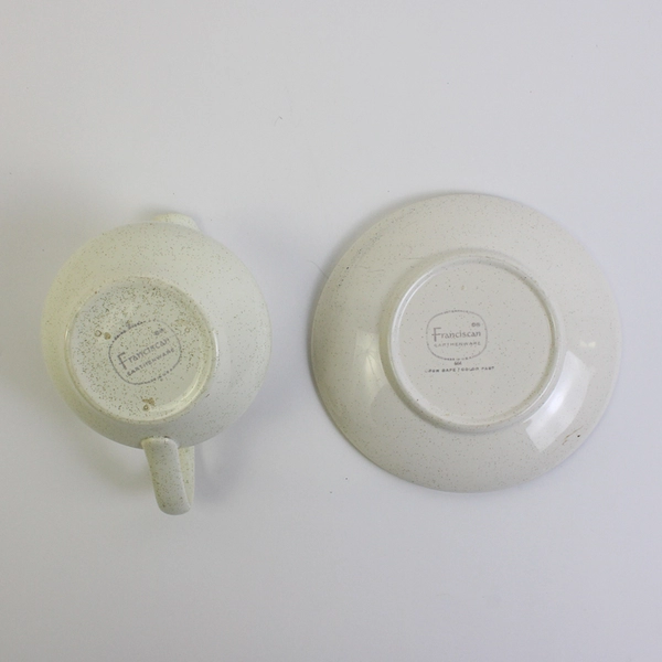 Vintage Franciscan Earthenware Gravy Boat with Saucer USA