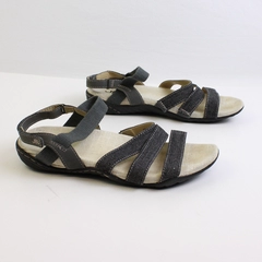 JBU By Jambu Sandal Black Denim Memory Foam Comfort Slingback Sandal Womens 8M