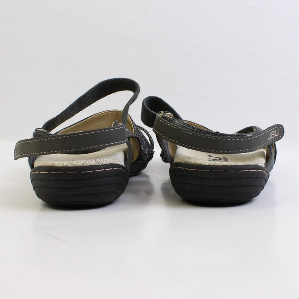 JBU By Jambu Sandal Black Denim Memory Foam Comfort Slingback Sandal Womens 8M