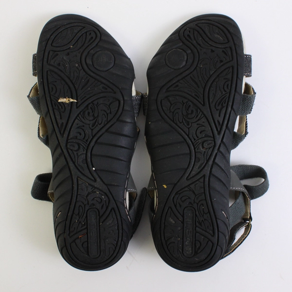 JBU By Jambu Sandal Black Denim Memory Foam Comfort Slingback Sandal Womens 8M