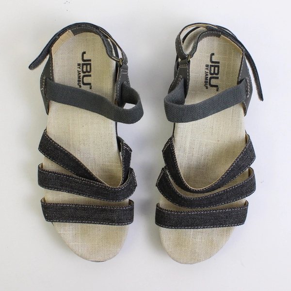 JBU By Jambu Sandal Black Denim Memory Foam Comfort Slingback Sandal Womens 8M