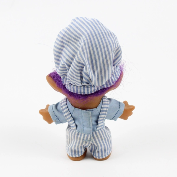 Ace Novelty Treasure Troll Doll Heart Wishstone Train Conductor Railroad Purple