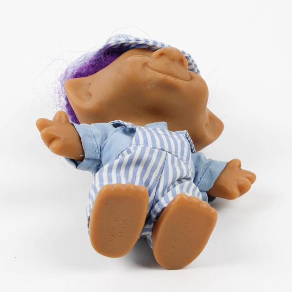 Ace Novelty Treasure Troll Doll Heart Wishstone Train Conductor Railroad Purple