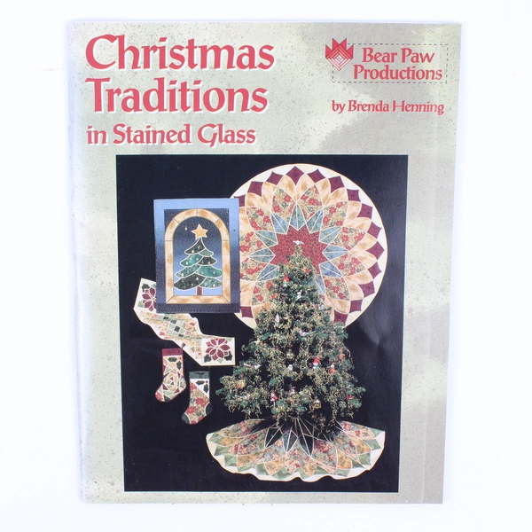 Christmas Traditions in Stained Glass by Brenda Henning 1999 PB Pull-Out Pattern