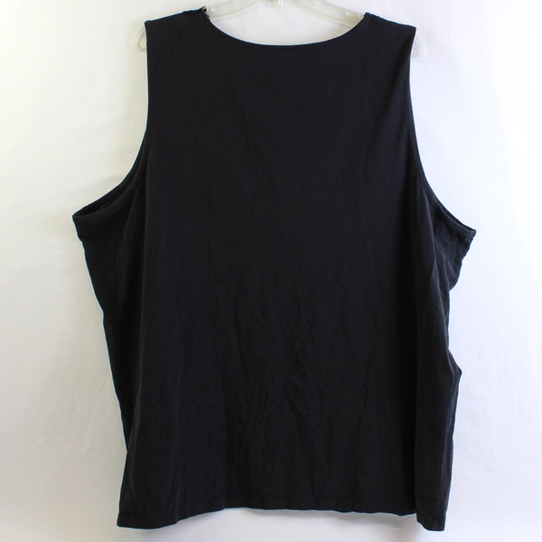 CJ Banks Black Cotton Blend V-Neck Tank Top Women's Size 3X