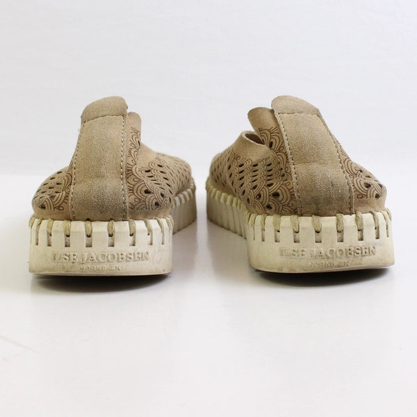 Ilse Jacobsen Tulip 139 Perforated Slip-On Sneaker Latte Beige Women Size 5.5/6