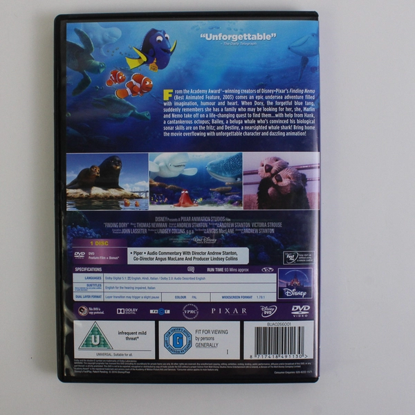 Finding Dory DVD Disney Pixar 2016