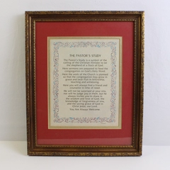Dicksons Framed The Pastor's Study 1984 Framed Christian Passage 12.5" x 15.5"