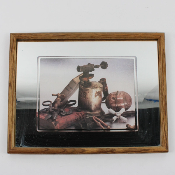 Framed Vintage 1979 Blow Torch Lithograph Ira Roberts Publishing 8" x 10"