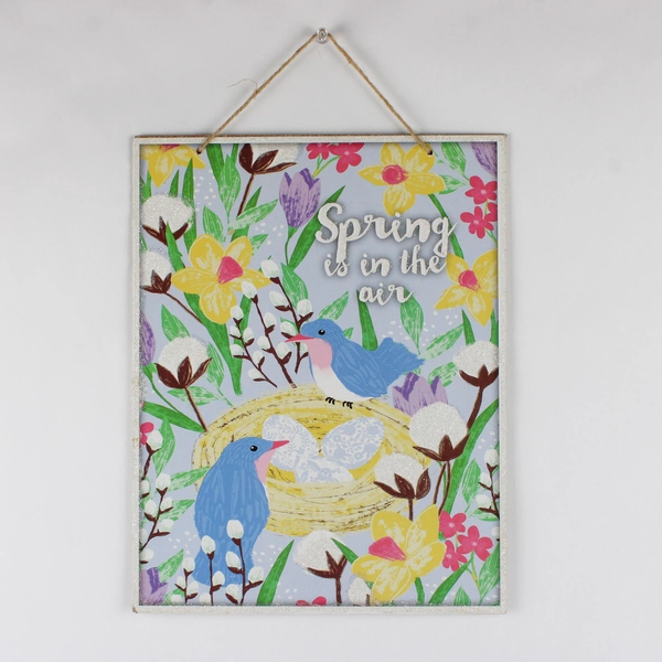 Spring Is In The Air Decorative Wall Sign 9" x 11.75"