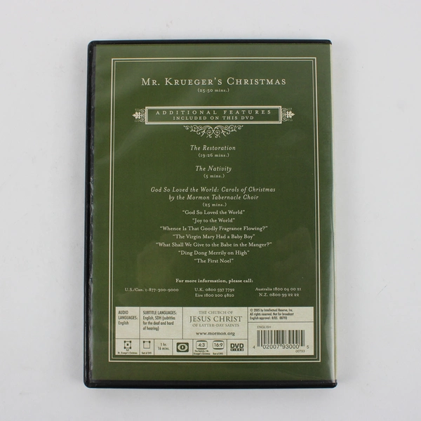 Mr. Krueger's Christmas DVD Jimmy Stewart & Tabernacle Choir 2005