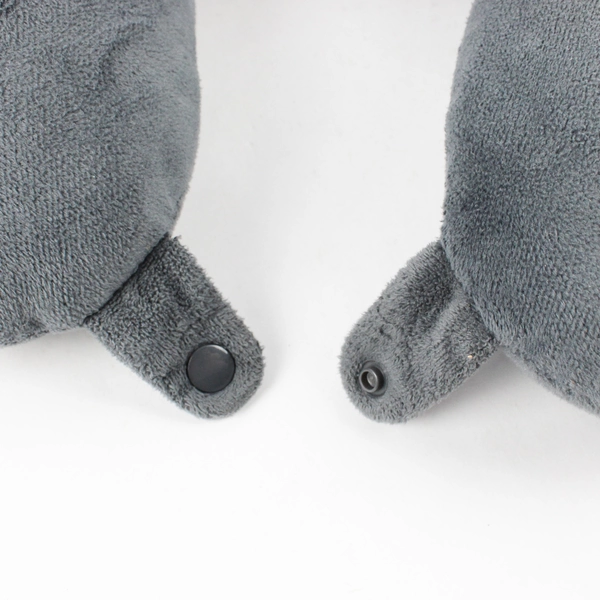 Unbranded Gray-Blue Stuffed Travel Neck Pillow