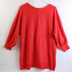 Max Studio Solid Orange/Red Color Sweater 3/4-Sleeve Women's XL 1X