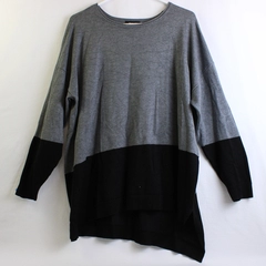 Verve Ami Gray/Black Sweater Long-Sleeve Women's 1X