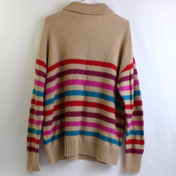 Charter Club Women's XL Multicolor Striped Knit Turtleneck Sweater