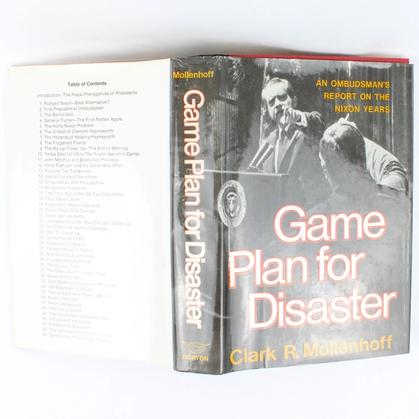 Game Plan For Disaster Clark R Mollenhoff Nixon Years 1976 Hardcover DJ 1st Ed