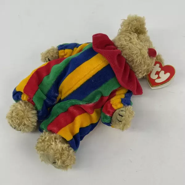 1993 Ty Beanie Baby Attic Treasures Piccadilly Circus Clown Bear with Tags