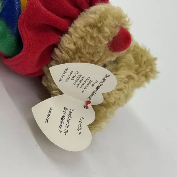 1993 Ty Beanie Baby Attic Treasures Piccadilly Circus Clown Bear with Tags