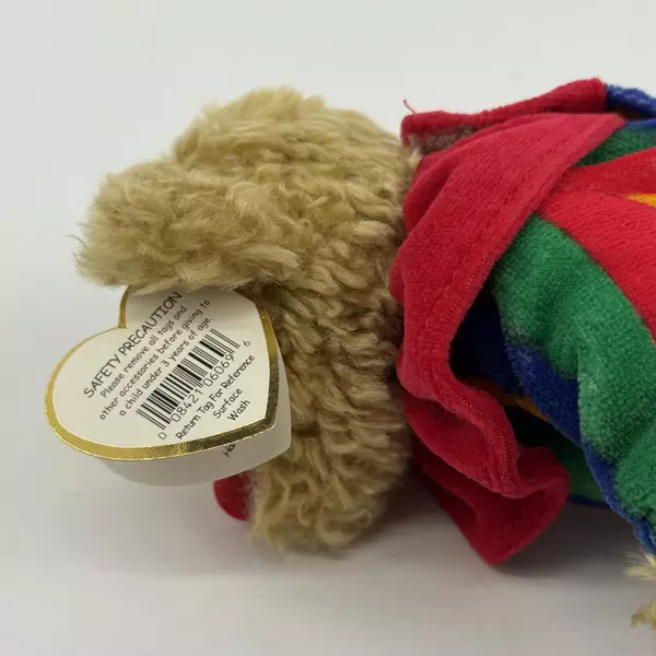 1993 Ty Beanie Baby Attic Treasures Piccadilly Circus Clown Bear with Tags